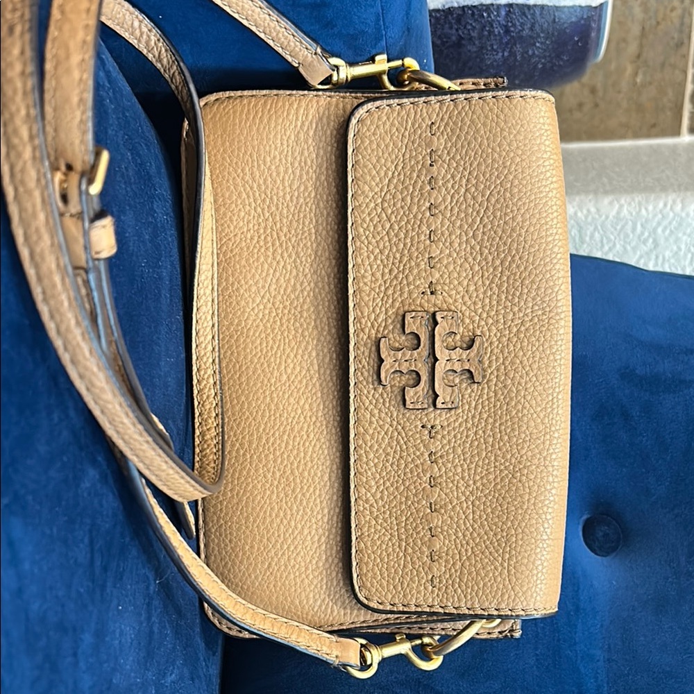 Tory Burch Tan Leather Crossbody Bag